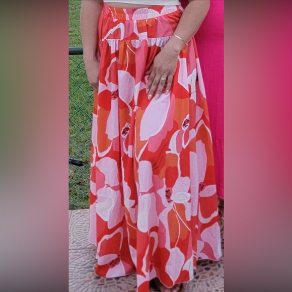 014 Boho Floral Print Tropical Maxi Skirt - Picture 10 of 16